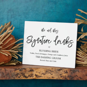 Handtekening drinken bord Tabletop Plaque met Ease Fotoplaat