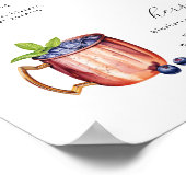 Handtekening Drinken bruiloft cocktail bar Poster (Hoek)