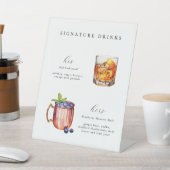 Handtekening Drinken Bruiloft Reclamebord Met Voetstuk (Insitu)