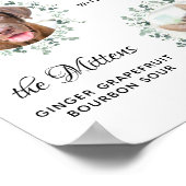 Handtekening Drinken Cocktail Dog Bar Pet Wedding Poster (Hoek)