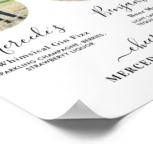 Handtekening Drinken Elegant Aangepaste voetbool v Poster (Hoek)