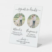 Handtekening Drinken Elegant Aangepaste voetbool v Reclamebord Met Voetstuk (Voorkant)