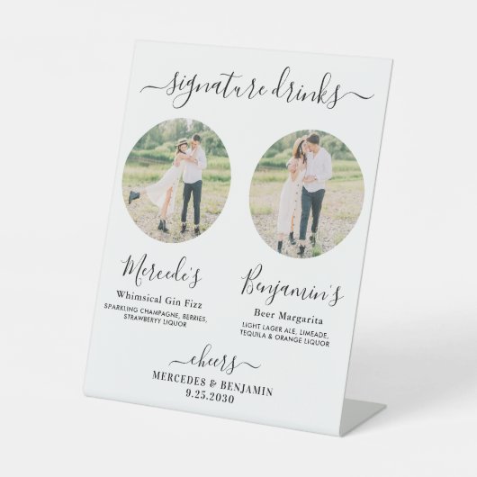 Handtekening Drinken Elegant Aangepaste voetbool v Reclamebord Met Voetstuk (Voorkant)