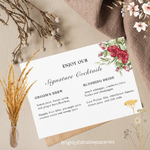 Handtekening Drinken Sjabloon tekenen