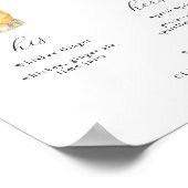 Handtekening Drinken Trouwbar Teken Poster (Hoek)