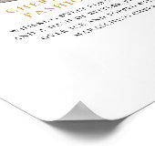 Handtekening Drinken Wedding Jubileum Cocktail Men Poster (Hoek)