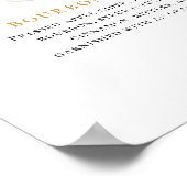 Handtekening Drinken Wedding Jubileum Cocktail Men Poster (Hoek)