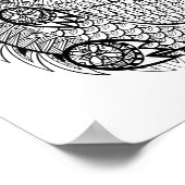 Handtekening Echidna Doodle 2 Poster (Hoek)