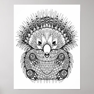 Handtekening Echidna Doodle 2 Poster
