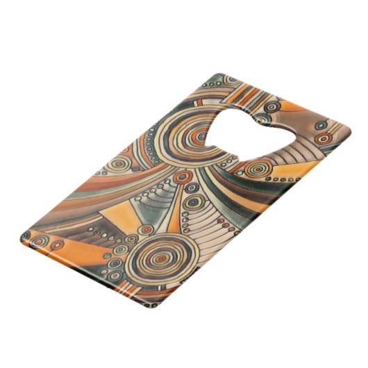 Handtekening EDDArt - Gedachtechten 1 Creditkaart Flessenopener (Voorkant Gekanteld)