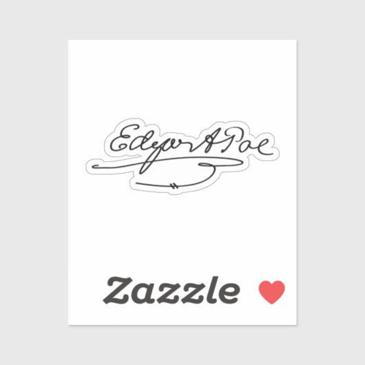 Handtekening Edgar Allan Poe Sticker (Vel)
