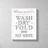 Handtekening eigen wasgoed op boerderij canvas afdruk (Voorkant)