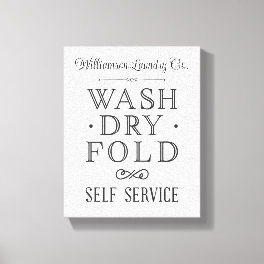 Handtekening eigen wasgoed op boerderij canvas afdruk (Voorkant)