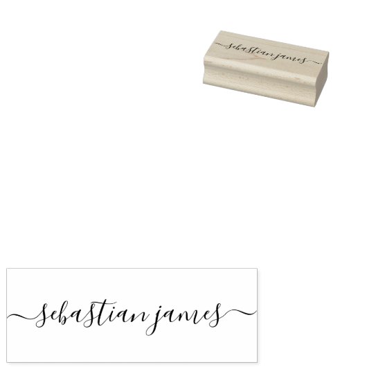 Handtekening Elegant gepersonaliseerd Rubberstempel (Gestempeld)