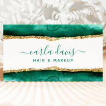 Handtekening Emerald Green Goud Waterverf QR