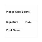 Handtekening en datum rubberstempel (Afrduk)