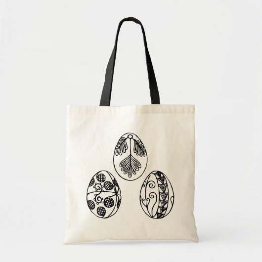 Handtekening Fancy paaslijn Tote Bag (Voorkant)