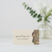 Handtekening Faux Gold Glam Glitter Professional Visitekaartje (Staand voorkant)