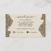 Handtekening Faux Gold Glam Glitter Professional Visitekaartje (Achterkant)