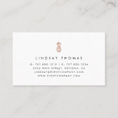 Handtekening Faux Gold Pineapple Visitekaartje (Achterkant)