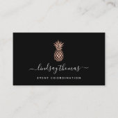 Handtekening Faux Gold Pineapple Visitekaartje (Voorkant)