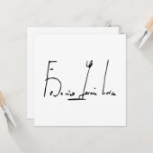 Handtekening Federico García Lorca Kaart (Voorkant / Achterkant in situ)