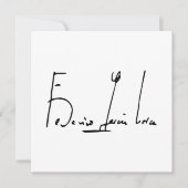 Handtekening Federico García Lorca Kaart (Voorkant)