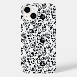 Handtekening Floral Black en White Hoesje