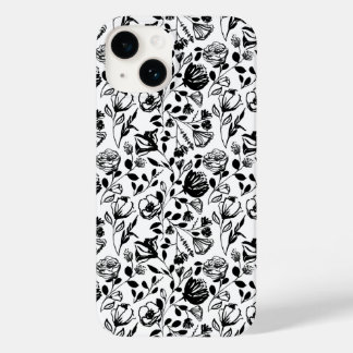 Handtekening Floral Black en White Hoesje