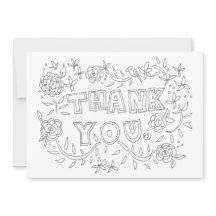 Handtekening Floral Hartelijk dank voor uw kleurka