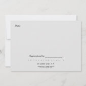 Handtekening Floral Hartelijk dank voor uw kleurka Bedankkaart (Achterkant)