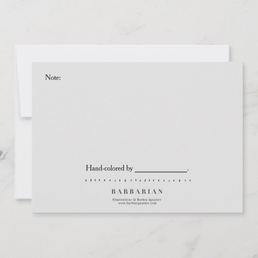 Handtekening Floral Hartelijk dank voor uw kleurka Bedankkaart (Achterkant)