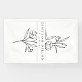 Handtekening Florist Business Flower Shop Botanisc Spandoek (Horizontaal)