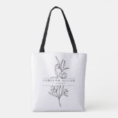 Handtekening Florist Shop Business Tote Bag (Achterkant)