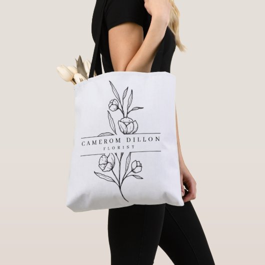 Handtekening Florist Shop Business Tote Bag (Dichtbij)