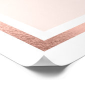 HANDTEKENING Foto Roos Gold Pink Graduparty Poster (Hoek)