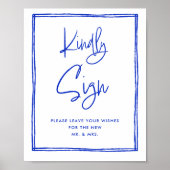 Handtekening Frans Blauw Kindly Sign Guestbook Poster (Voorkant)