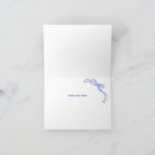 Handtekening Frans blauw Vrijgezellenfeest Bedankkaart (Binnen)