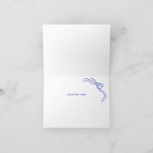 Handtekening Frans blauw Vrijgezellenfeest Bedankkaart (Binnen)