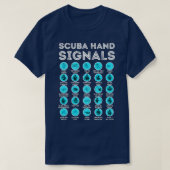 Handtekening Funny Diving Scuba Hand Signals T-shirt (Design voorkant)