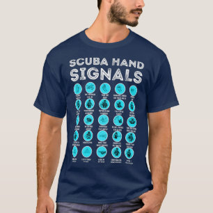 Handtekening Funny Diving Scuba Hand Signals T-shirt