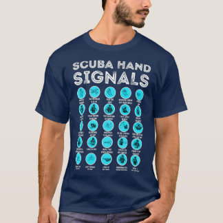 Handtekening Funny Diving Scuba Hand Signals T-shirt