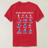 Handtekening Funny Scuba Hand Signals T-shirt (Design voorkant)