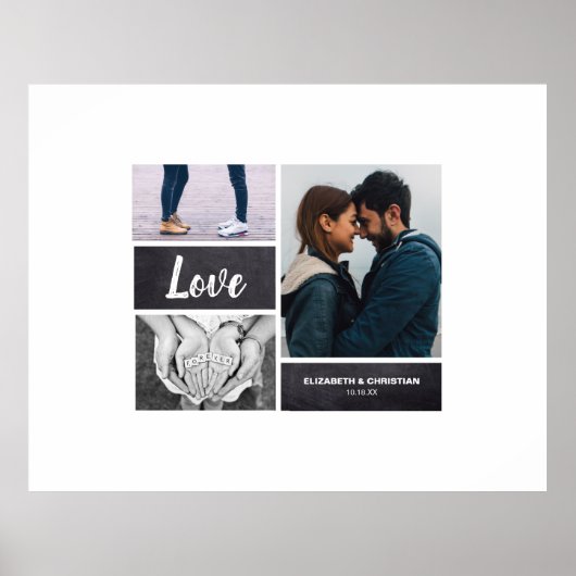 Handtekening gastland | Foto Collage Wedding Poster (Voorkant)