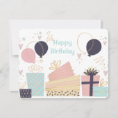 Handtekening geboortedag kaart (Voorkant)