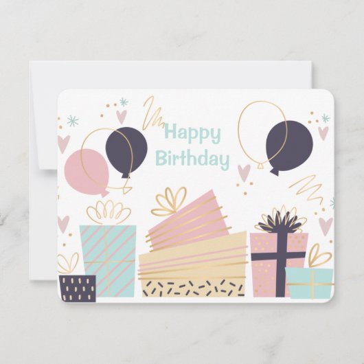 Handtekening geboortedag  kaart (Voorkant)
