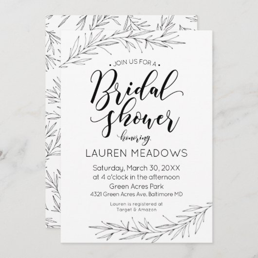 Handtekening Gedraaide de Uitnodiging van de Brida (Voorkant / Achterkant)