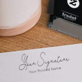 Handtekening + Gedrukte naam Zelfinkend Rubberstem Zelfinktende Stempel