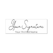 Handtekening + Gedrukte naam Zelfinkend Rubberstem Zelfinktende Stempel (Design)