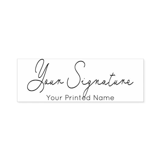 Handtekening + Gedrukte naam Zelfinkend Rubberstem Zelfinktende Stempel (Design)